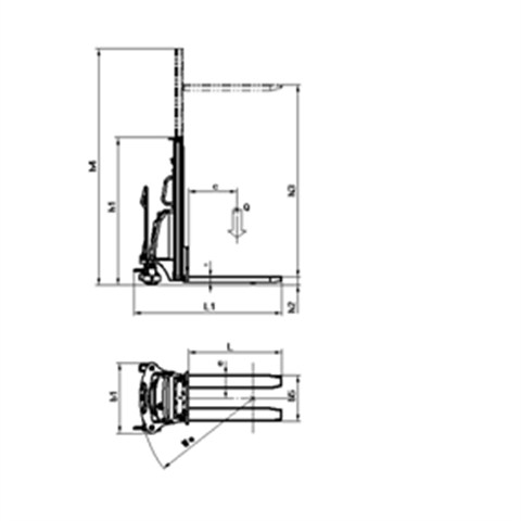 半電動(dòng)堆高車(chē)(不銹鋼寬腿)