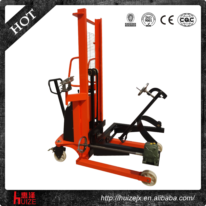 半電動稱重油桶車（夾鐵桶，手搖翻轉(zhuǎn)倒料）